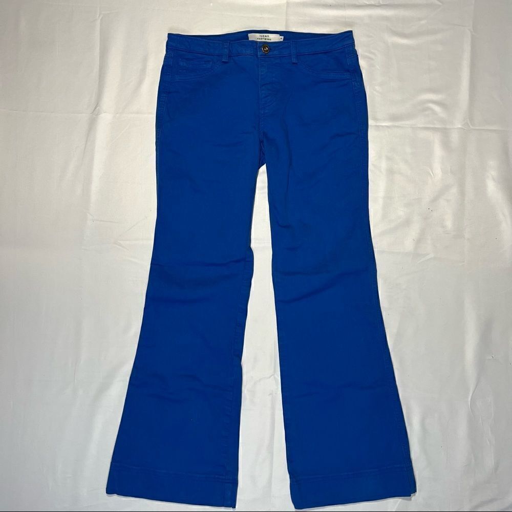Robert Rodriguez‎ Flare Bootcut Jeans Bright Blue Mid Rise Womens 2